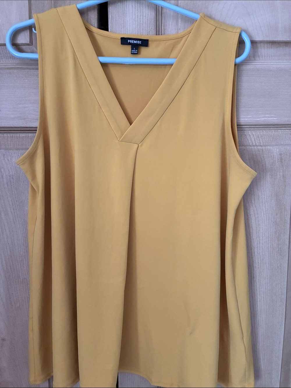 Premise Mustard V-Neck Sleeveless Blouse